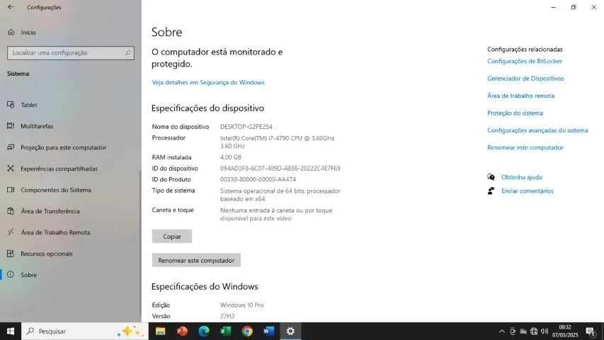 Desktop i7 4GB SSD HD e TV Monitor de 28 Polegadas - Foto 3