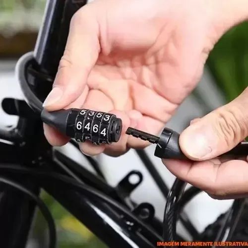Corrente Cadeado Para Bicicleta Moto Trava Tranca C/ Segredo - Foto 5