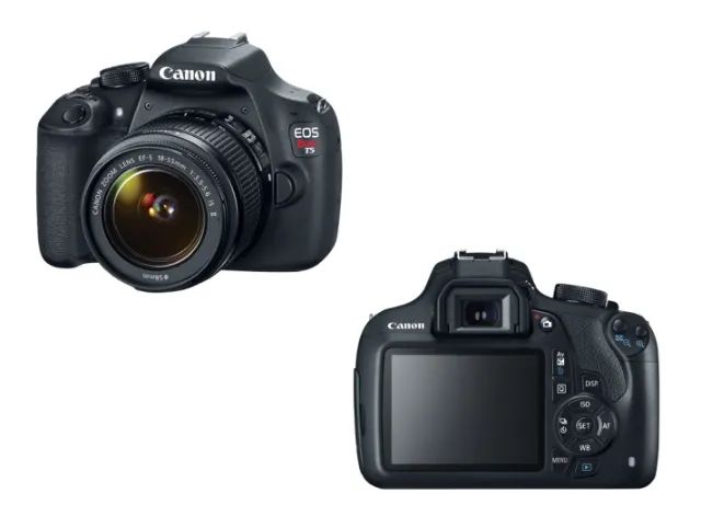 Canon Rebel T5 SLR カメラ Câmara SLR Canon Rebel T5 com músicas lentes, filtros, memória e