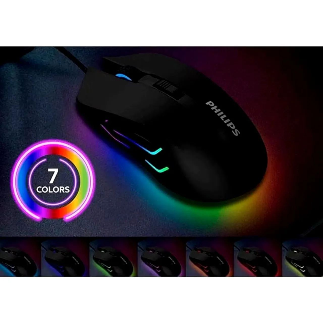 Mouse para jogos com fio original Philips SPK9313 - Foto 3