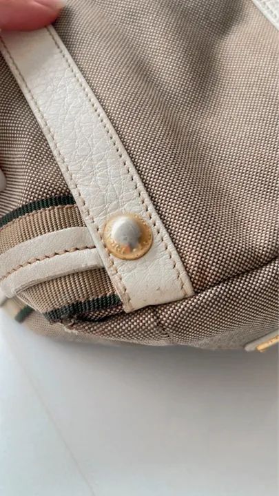 Bolsa Prada Original - Bege com detalhes verdes - Foto 5