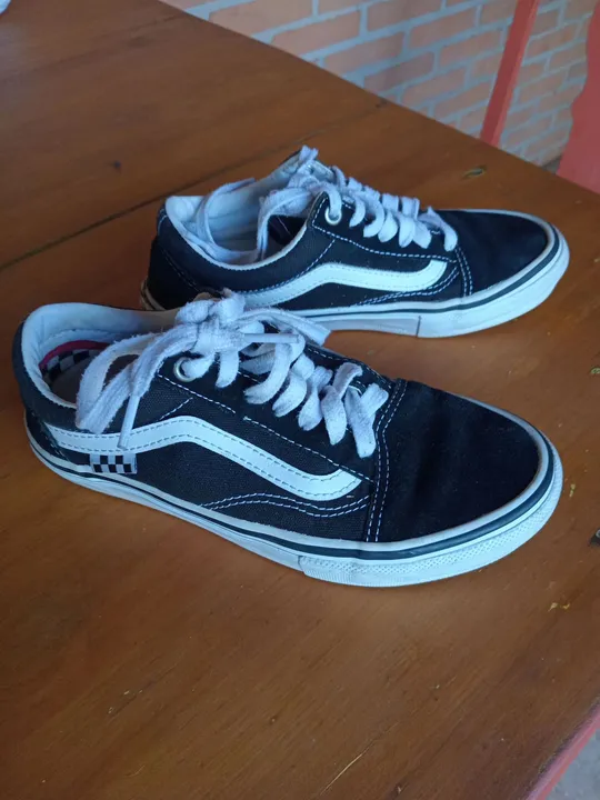 tênis vans skate old skool black white