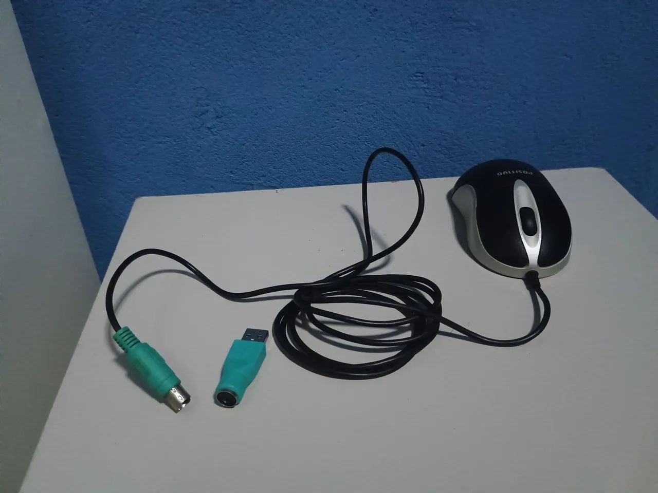 Mouse óptico com adaptador Ps2 pra USB - Foto 2