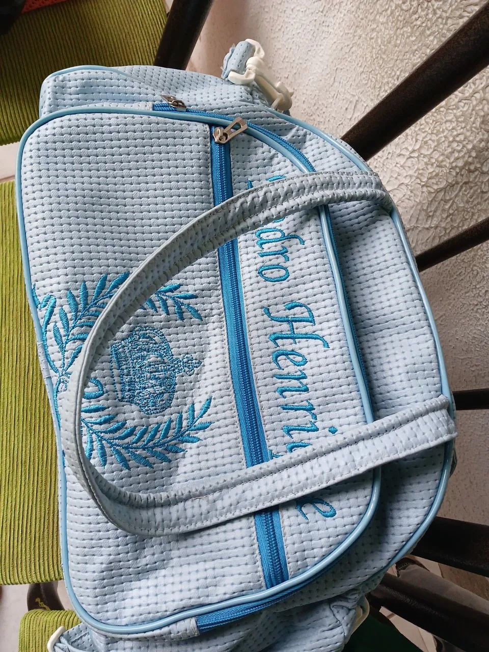 Bolsa Maternidade Azul Personalizada Pedro Henrique - Foto 2