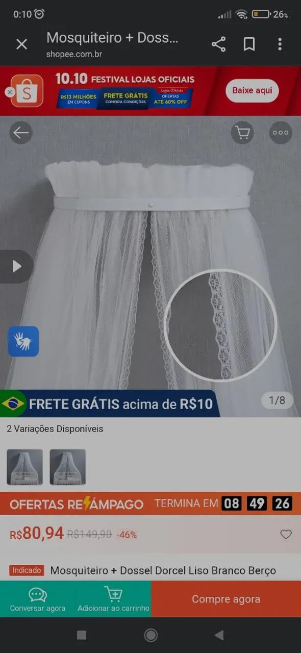 Mosquiteiro de parede infantil  - Foto 2