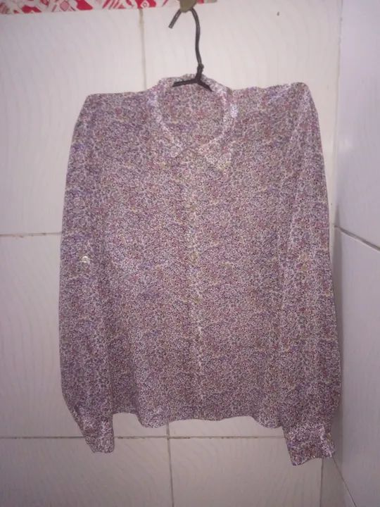 Camisa Social Mangas Longas Feminino G - Foto 5