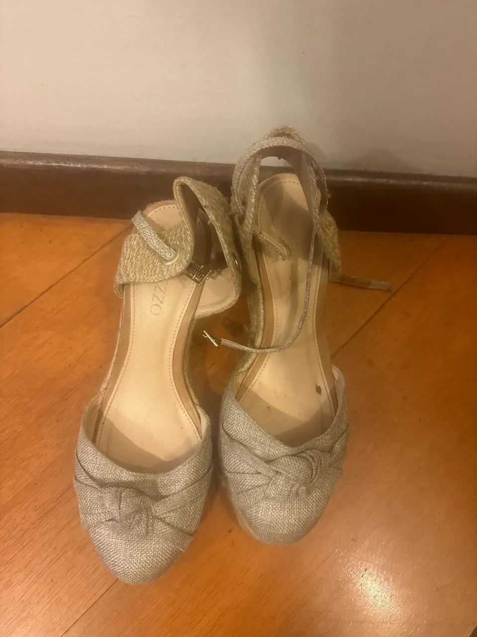 Arezzo Sandalia Espadrille Sem Salto Espadrille Lona Salto Baixo