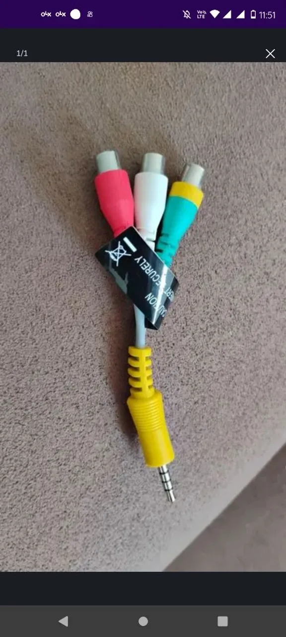 Cabo AV P2 para 3 RCA