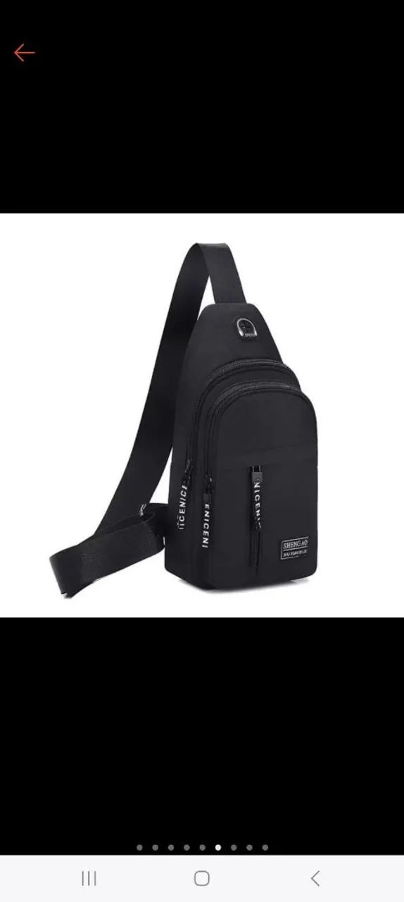 Mochila de Ombro Cinza - estiloso e prático! , confortável top pra leva seus acess..... - Foto 2