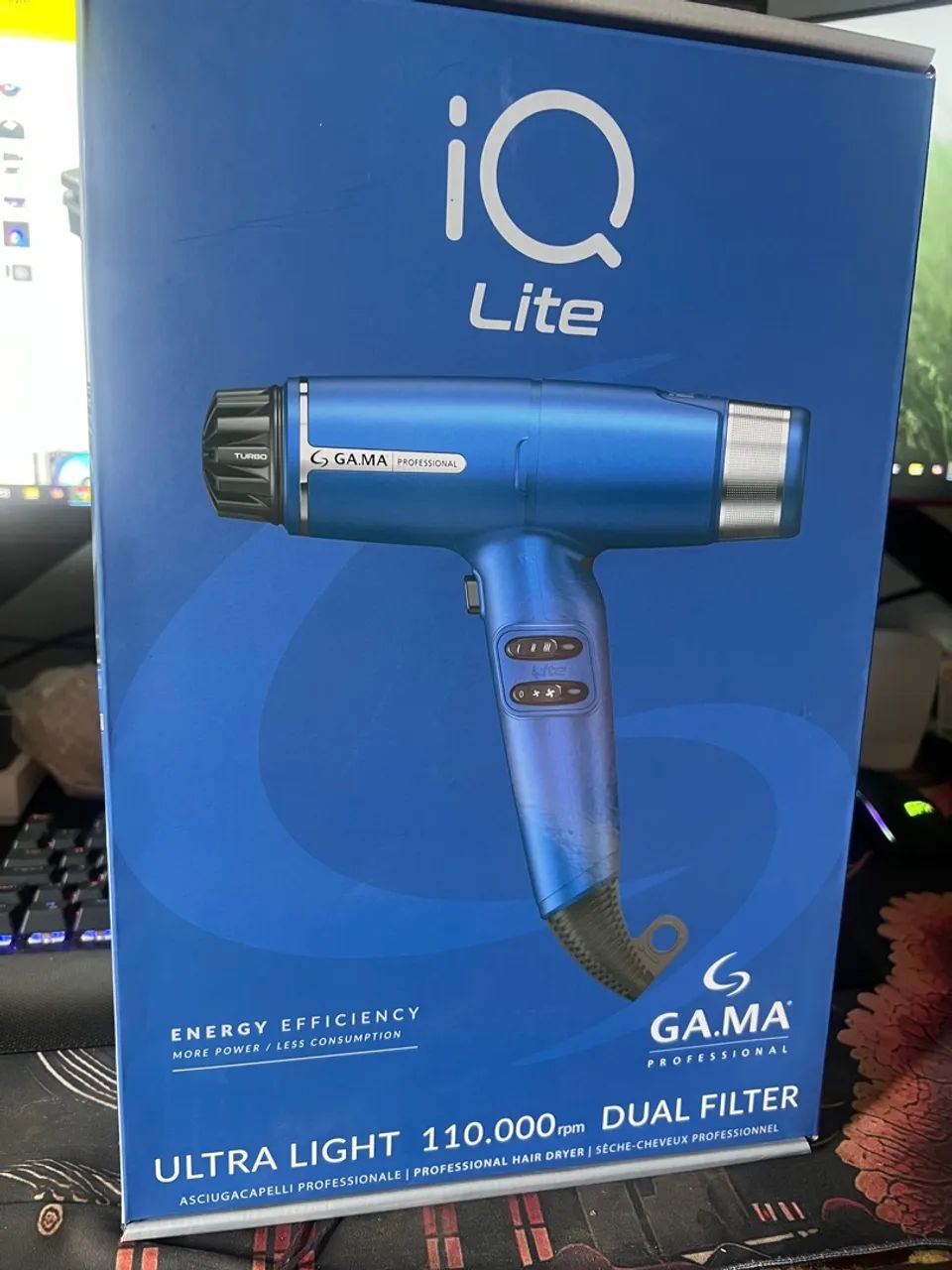 Secador Profissional Gama IQ Lite Blue Lacrado