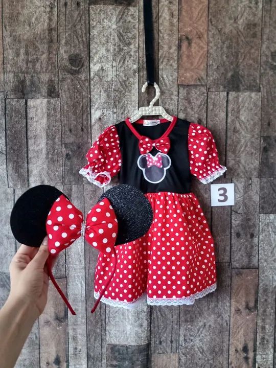 Fantasia Minnie Vermelha Infantil