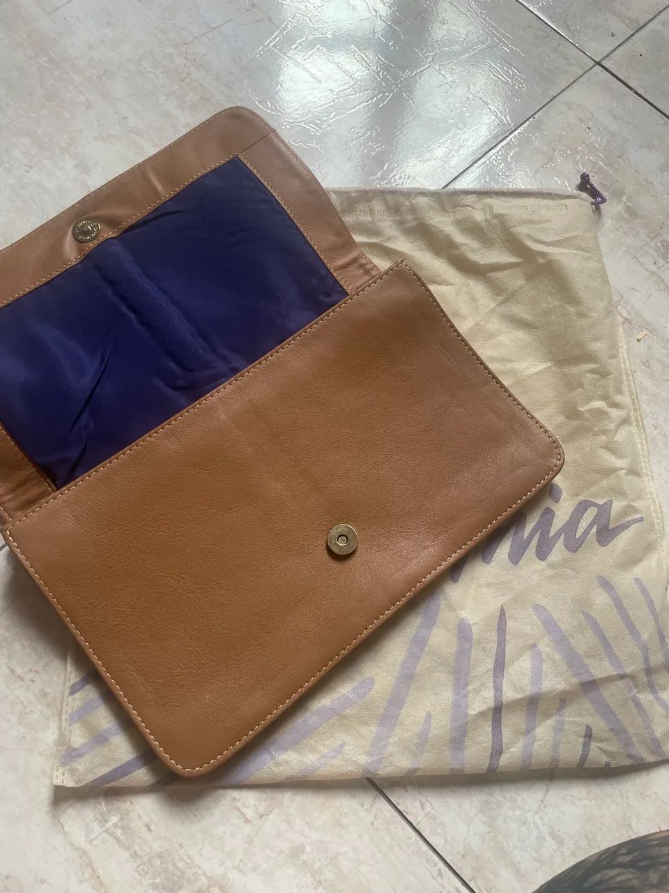 Bolsa carteira VIA MIA couro  - Foto 2