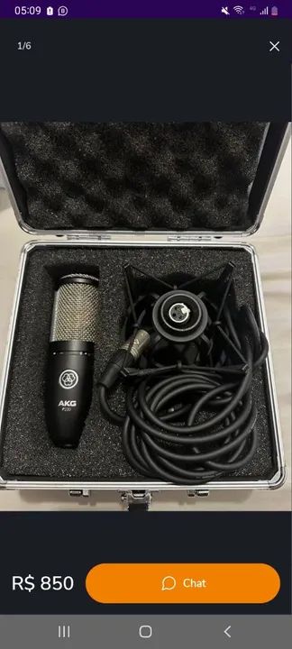 Microfone AKG P220 com Shock Mount - Foto 6