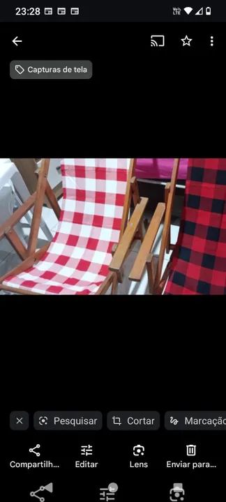 Cadeiras de praia em madeira 