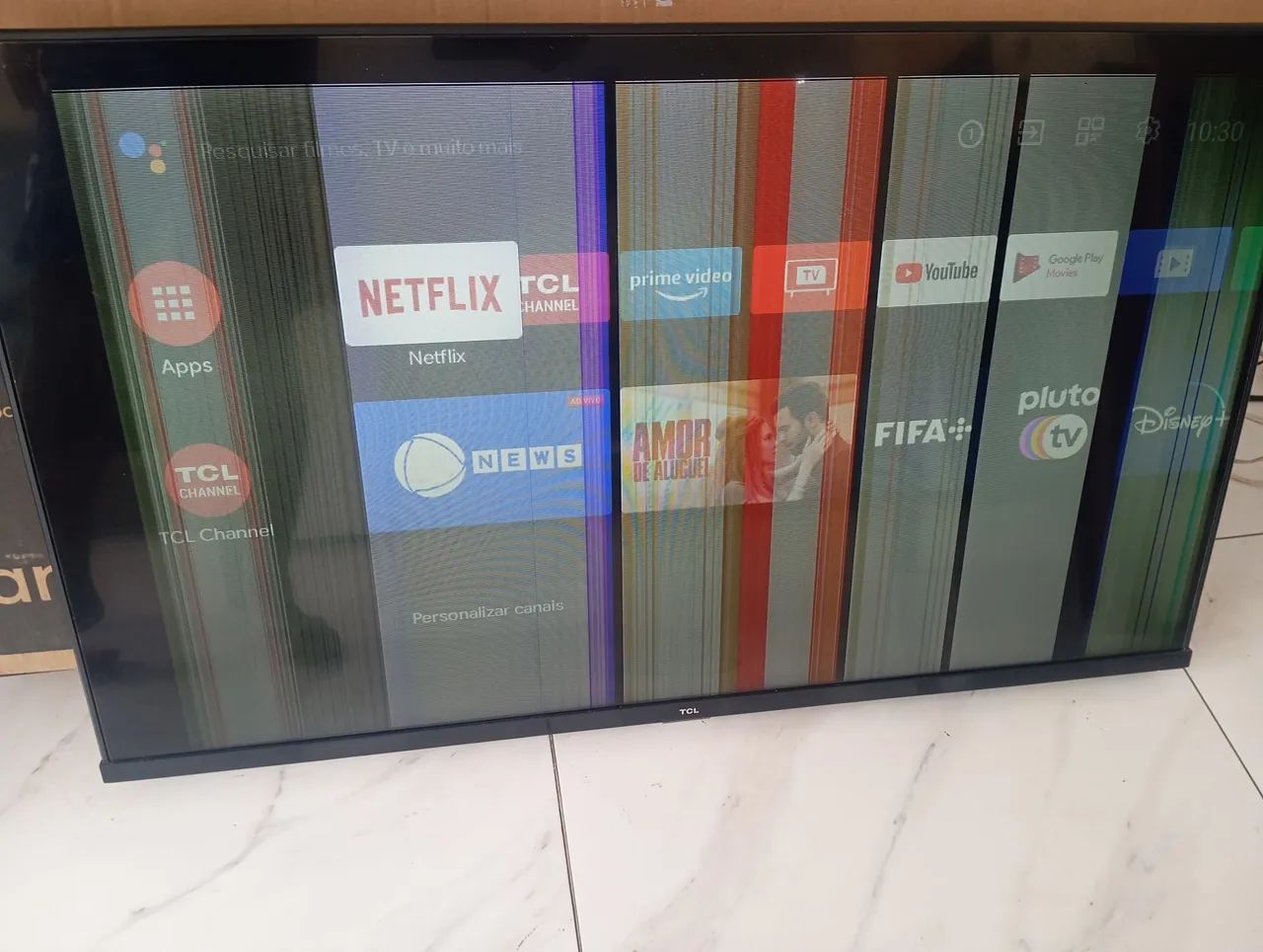 TV TCL 43" 43S615 Full HD Android - Com Defeito no Display - Completa - Foto 4