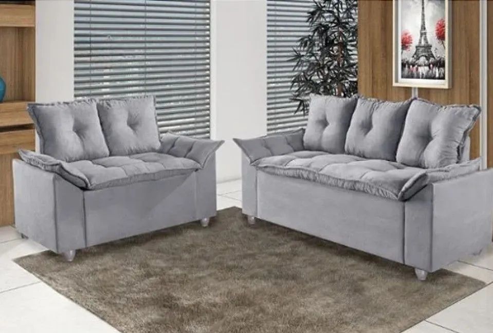 JOGO DE SOFA 2+3 LUGARES 10X 99,90 - Foto 3