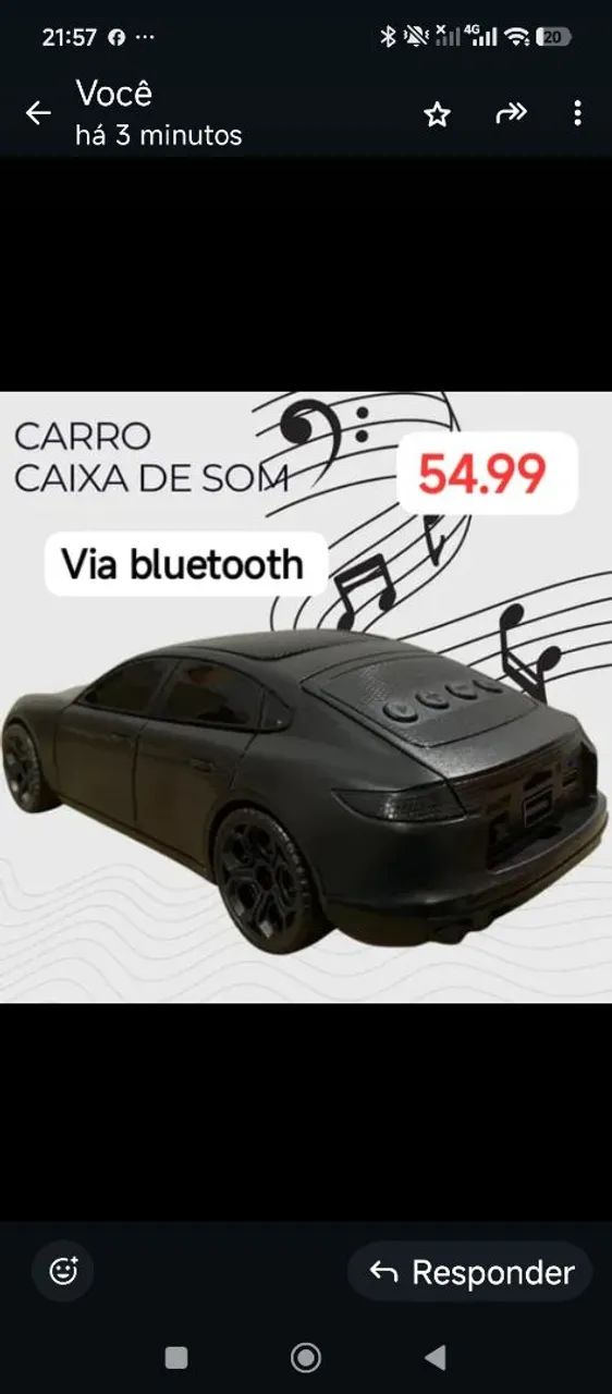 Caixa de som Carro via bluetooth 