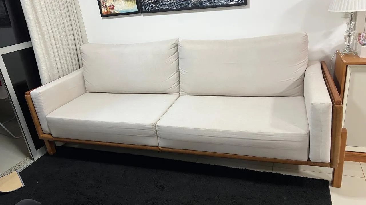 Sofá para sala de visita bege