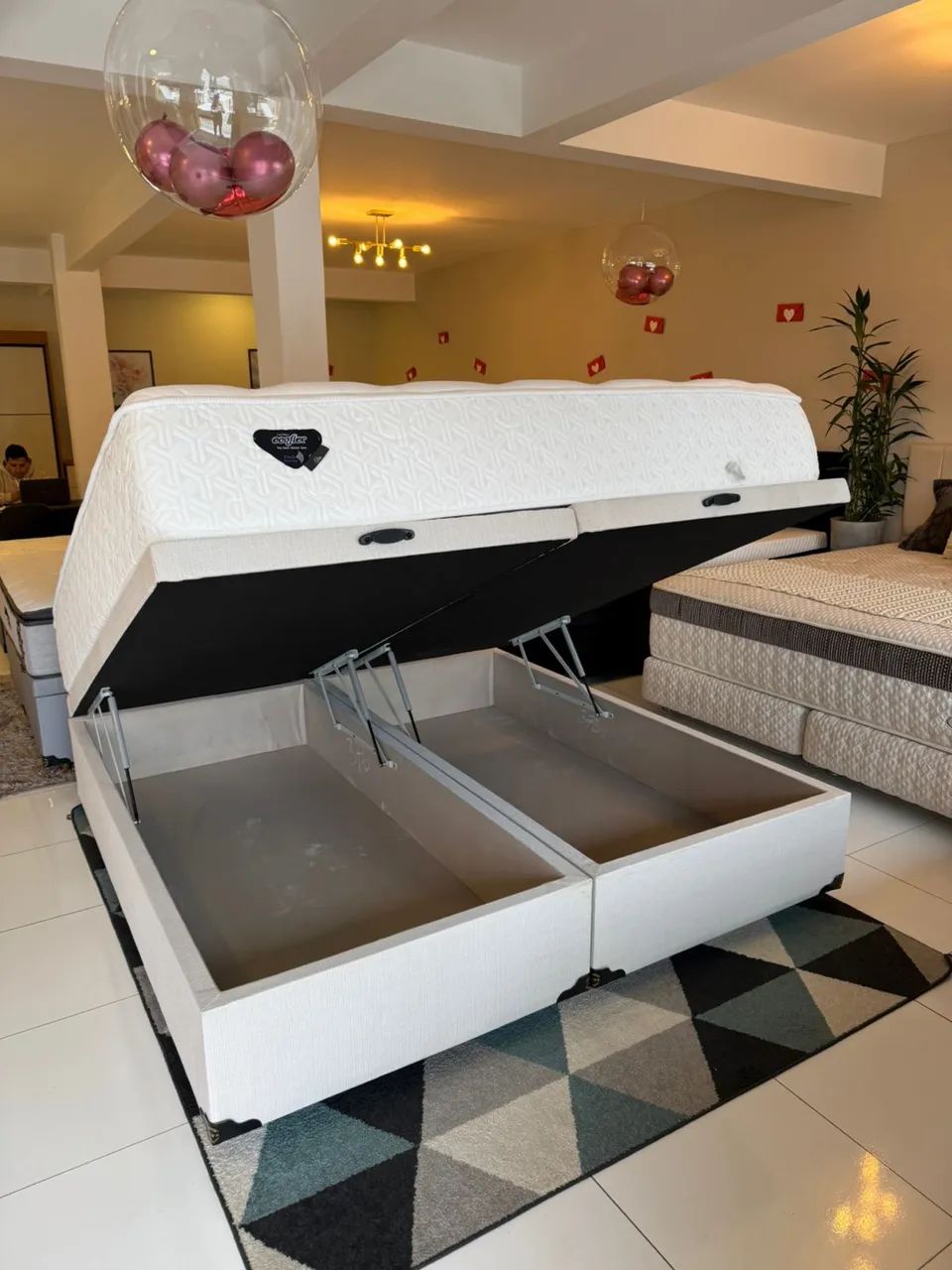 Cama box KING BAÚ COM COLCHÃO TOP - Entrego!  - Foto 2