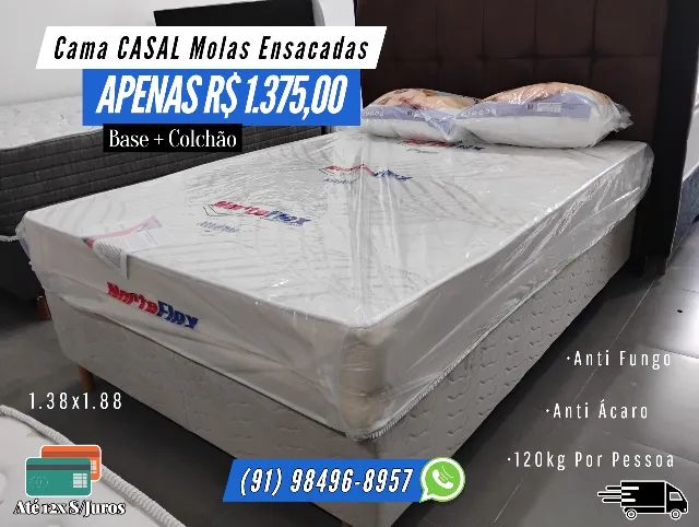 CAMA DE CASAL MOLAS ENSACADAS OFERTA 