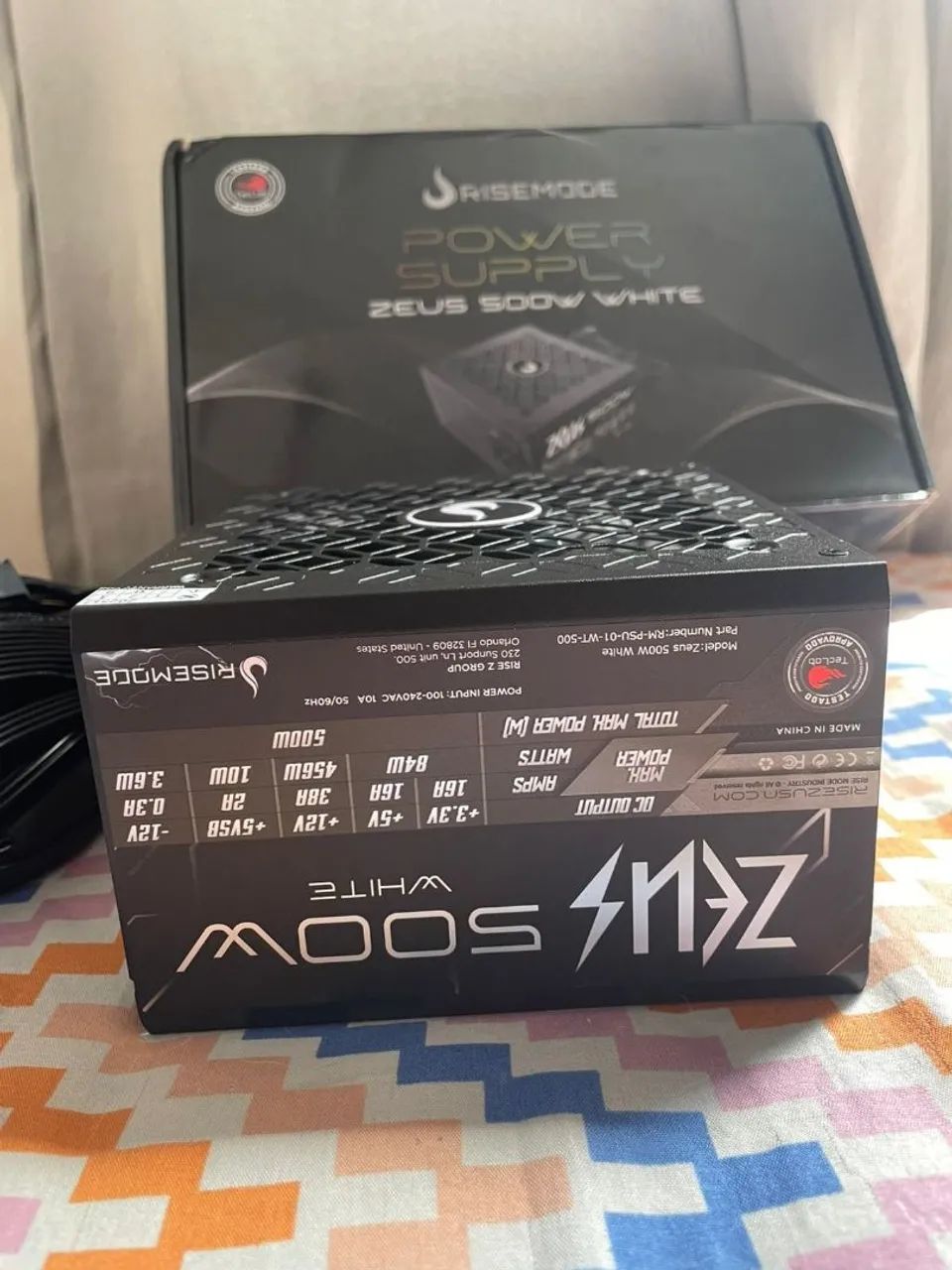 Fonte Rise Mode Zeus 500W 80 Plus White l NOVA  - Foto 3