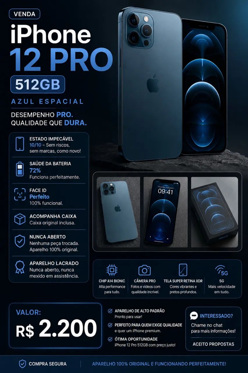 iPhone 12 Pro 512gb - Celulares e Smartphones - Jardim Paulista