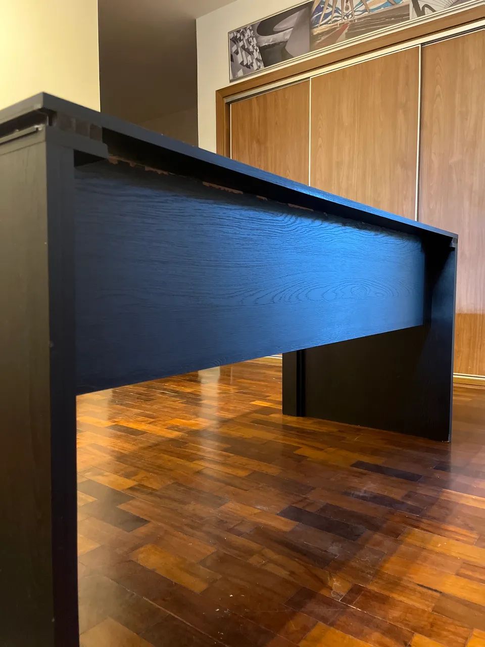 Mesa preta de madeira - Foto 4