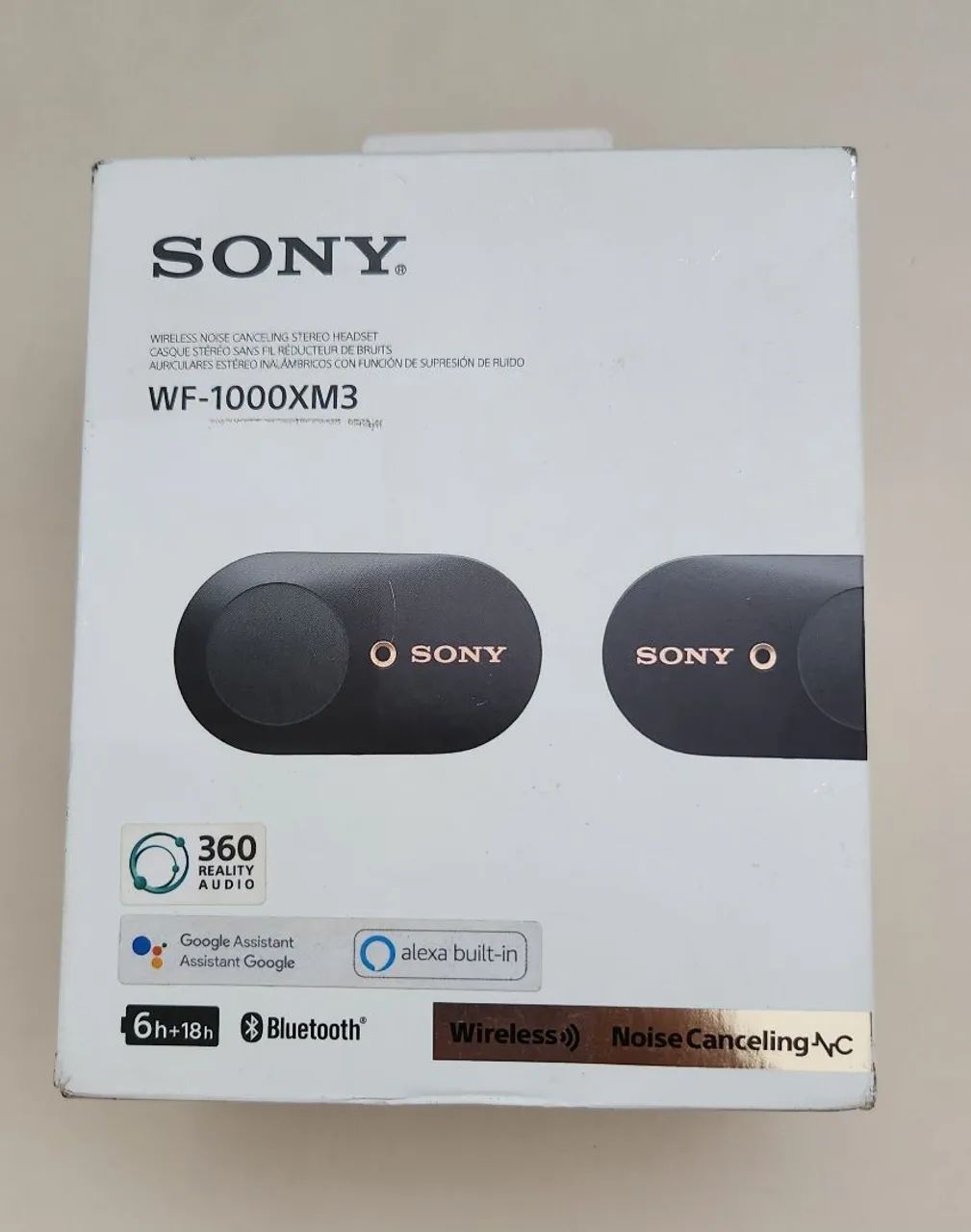Fone Sony WF-1000XM3 - Original - Auriculares - Auricular - Cancelamento de Ruído.  