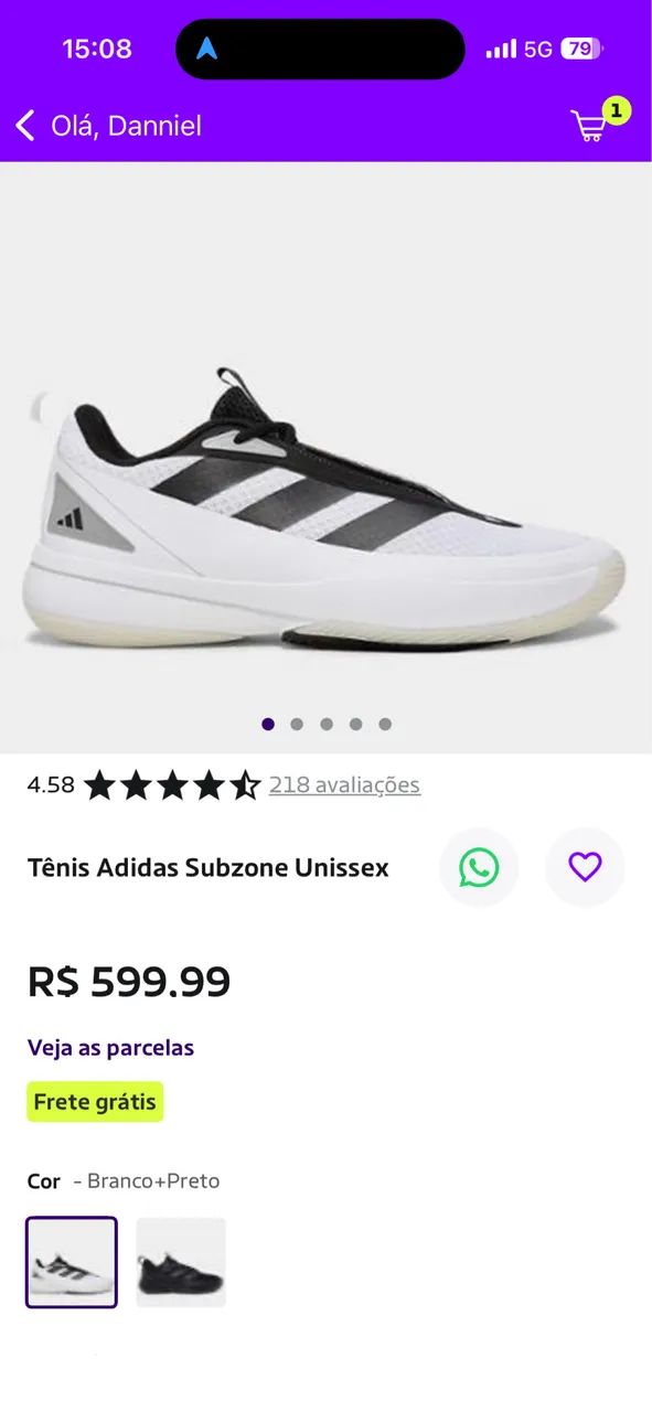 Tênis de basquete Adidas Subzone n 43 - Calçados Esportivos