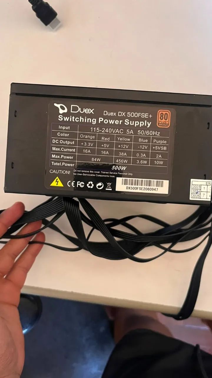 fonte DUEX selo 80 plus bronze 500W - Foto 2