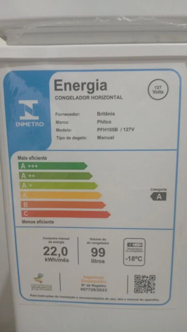 Freezer Philco 99 Litros 