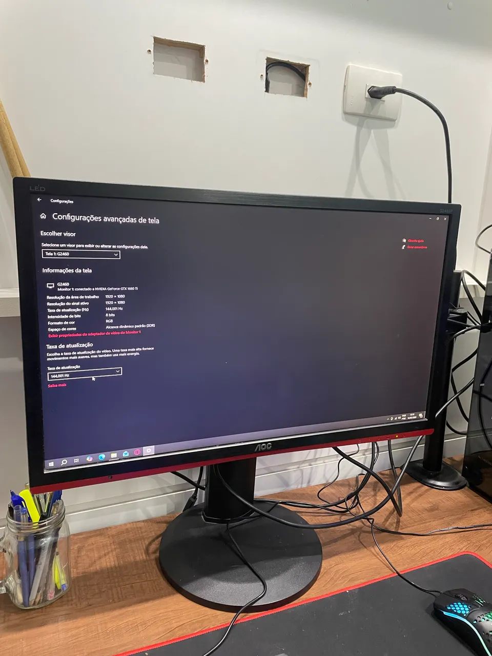 Monitor AOC 144hz 24'