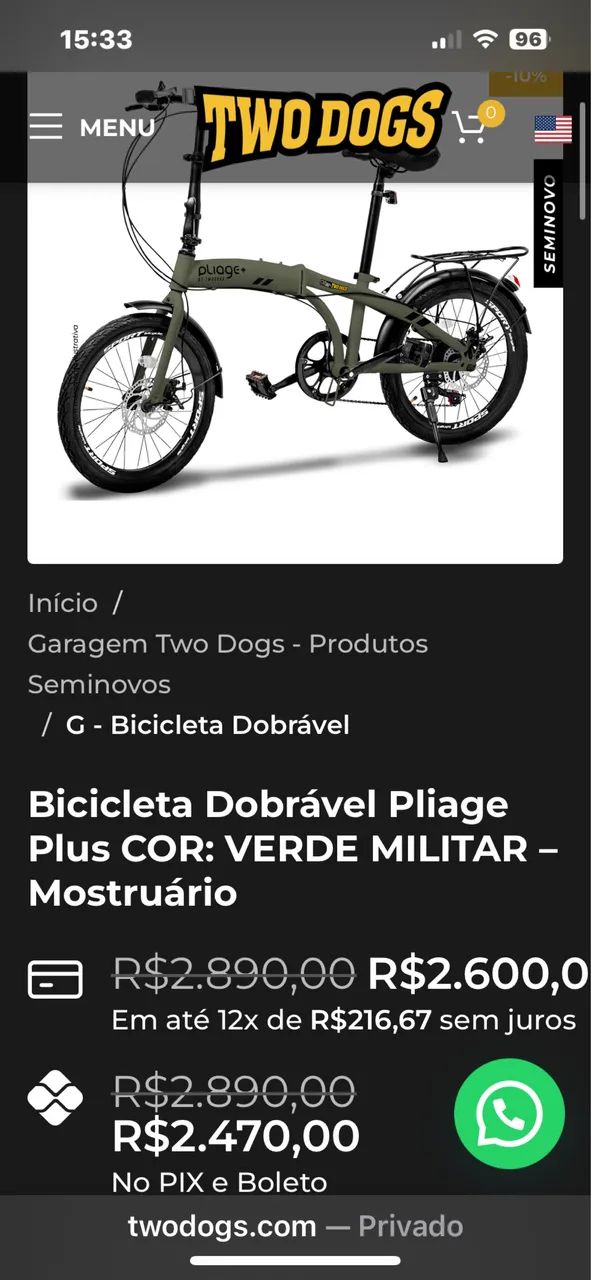 Bicicletas dobráveis Two Dogs (O DESIGN MAIS BONITO DAS DOBRÁVEIS) - Foto 2