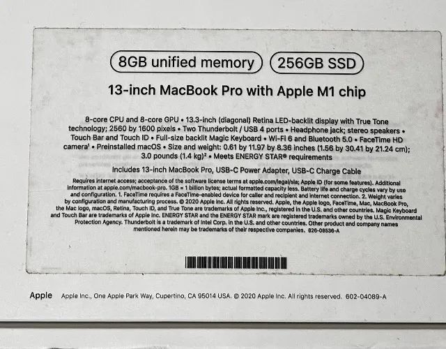 MacBook Pro M1 8 GB RAM | 256 GB SSD (modelo A2338) - Foto 5