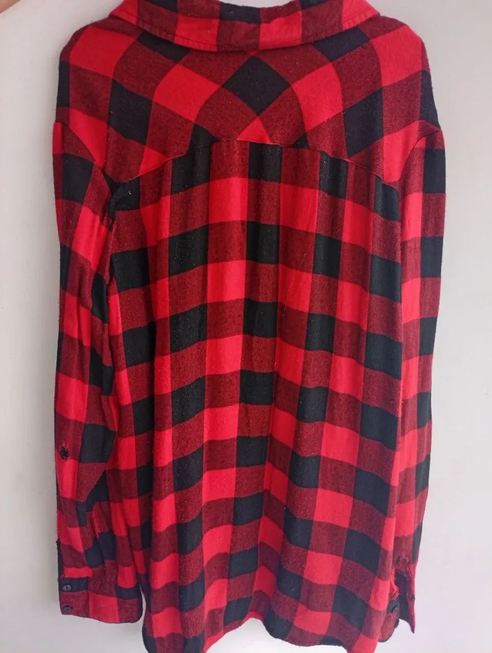 Camisa xadrez M vermelha - Foto 3