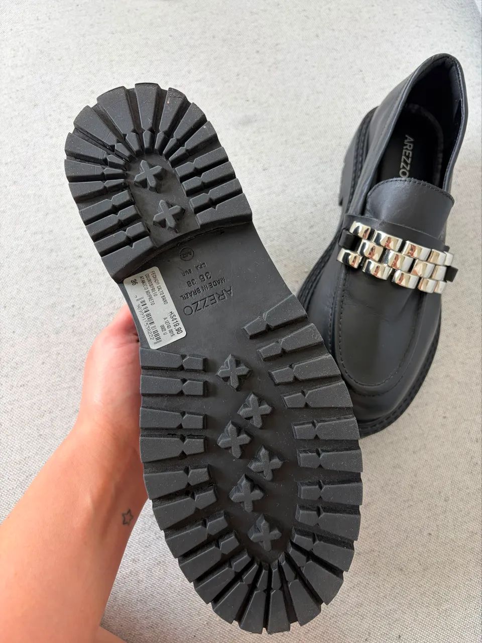 Mocassim Preto Couro - 36 - Foto 4