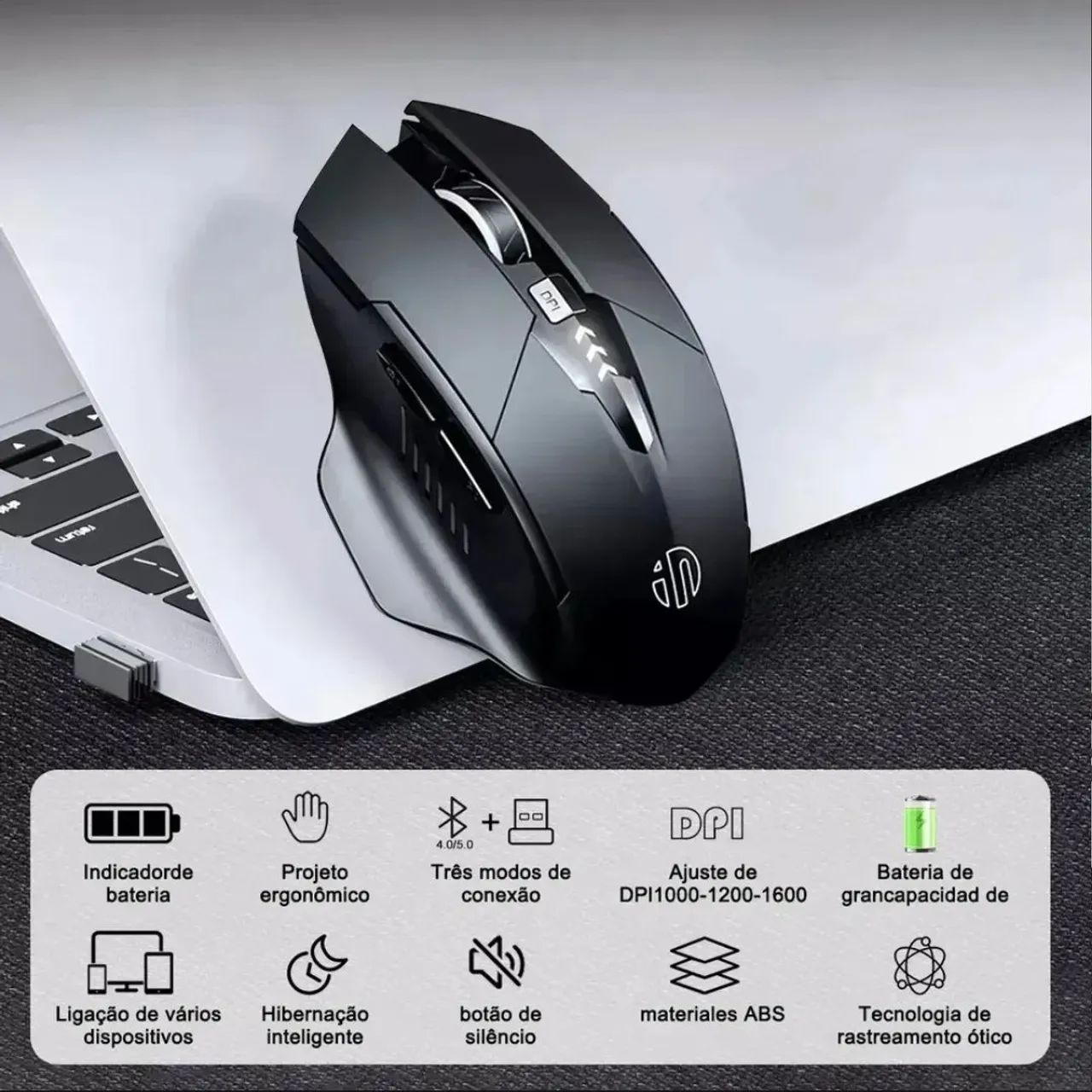 Mouse sem fio Bluetooth - Foto 2