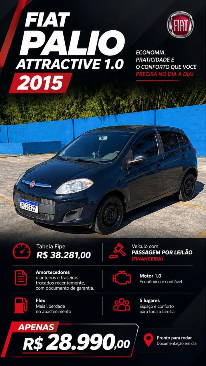 Fiat Palio Palio ATTRACTIVE 1.0 EVO Fire Flex 8v 5p 2015