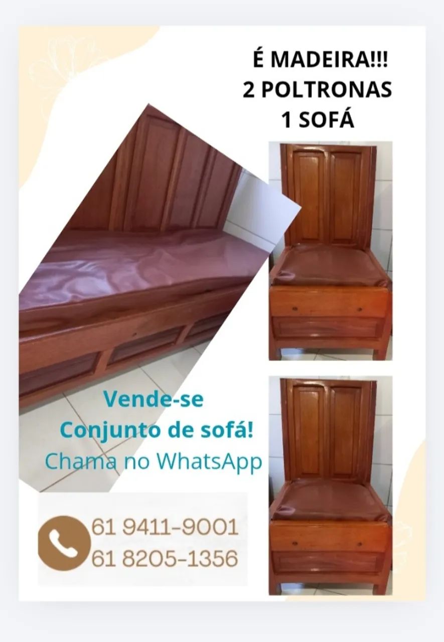 Sofa em madeira maciça preço de oportunidade - Foto 3