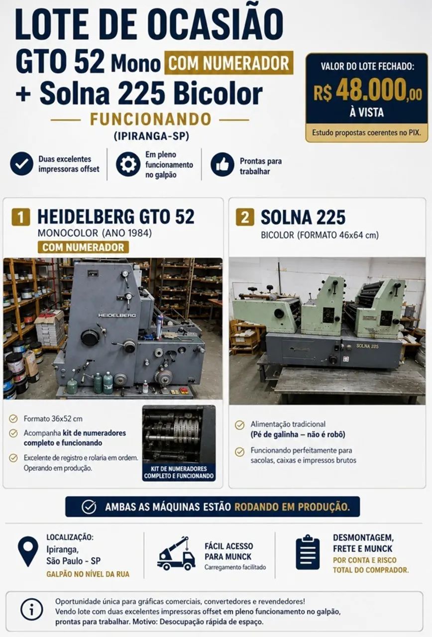 Máquina Impressão Offset 