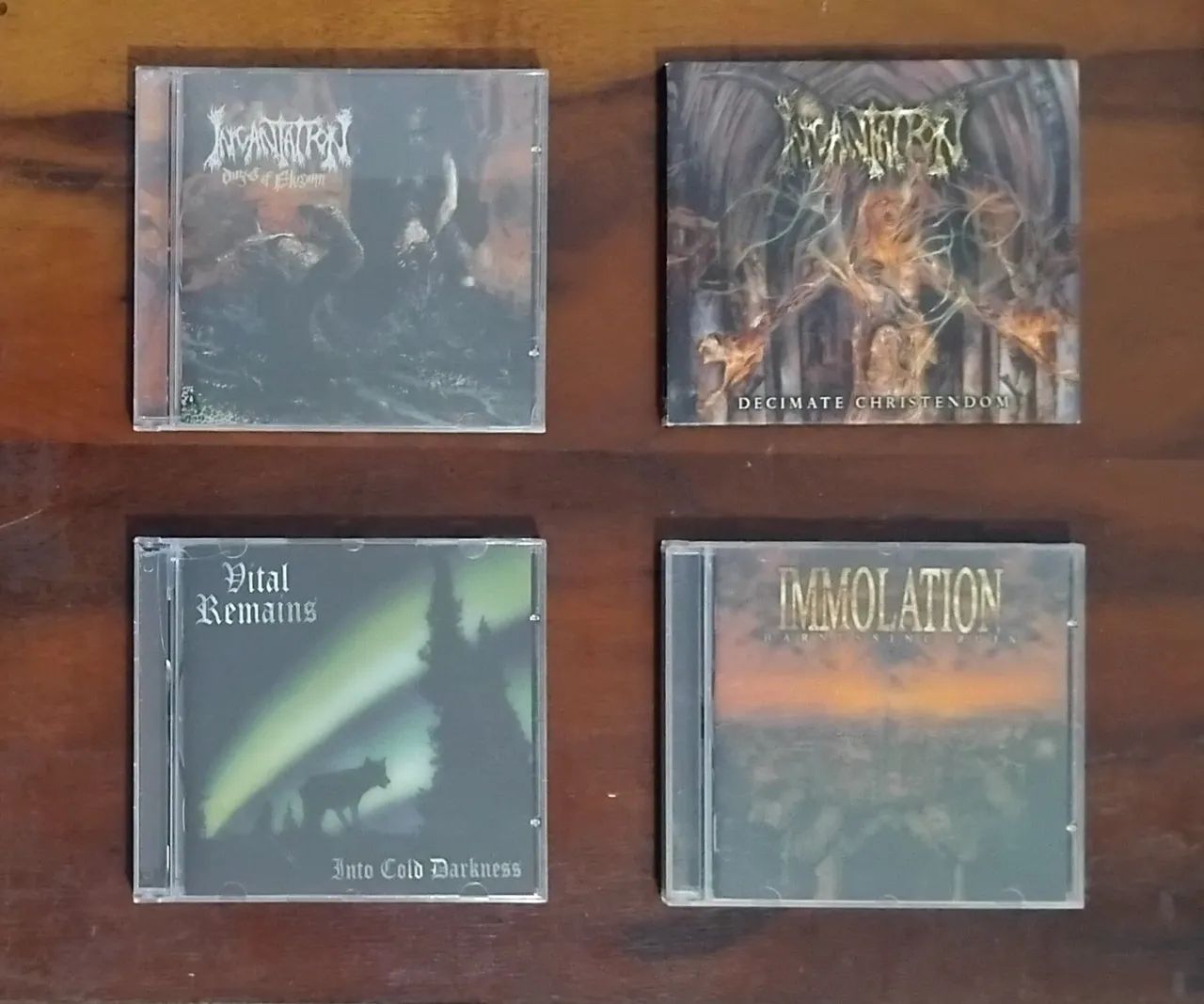 CDs Incantation Immolation Vital Remains novos