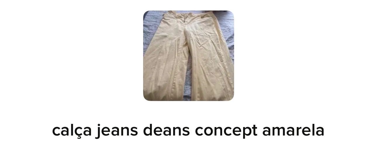 Calça jeans amarela gg
