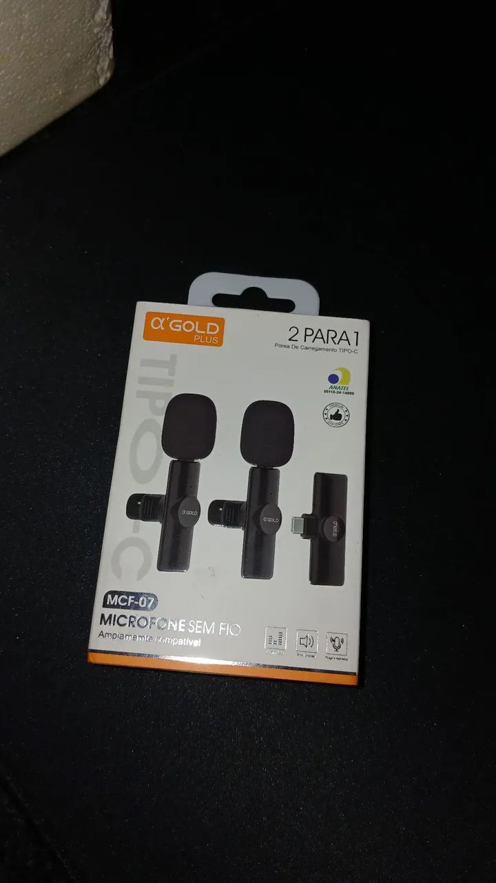 MICROFONE DE LAPELA SEM FIO 2em1