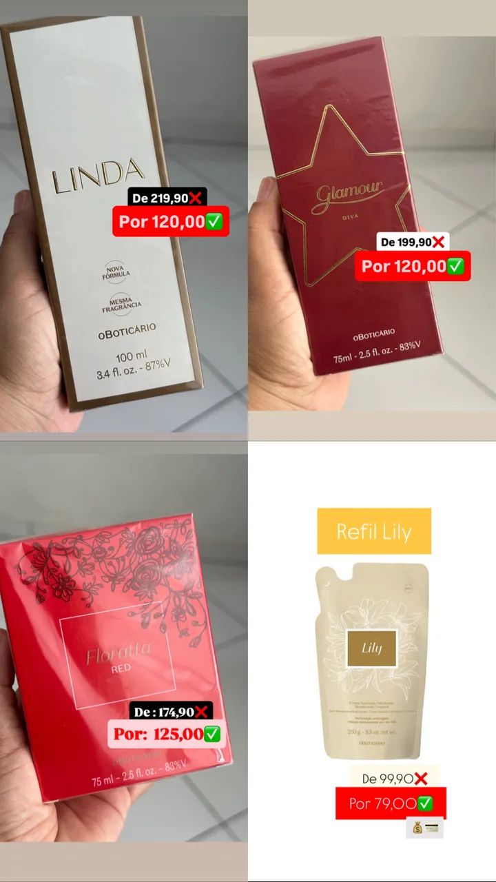 Promo perfumes O Boticário 
