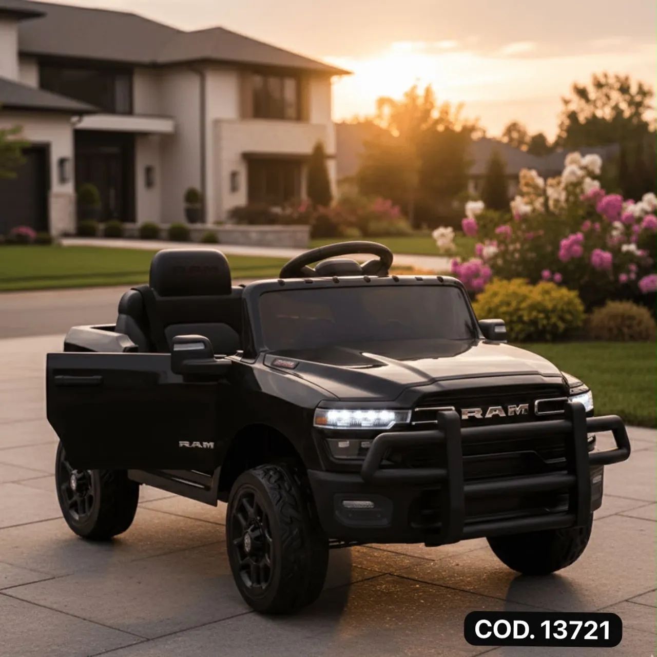 CARRO ELÉTRICO DODGE RAM  PRETO 24V - Foto 2