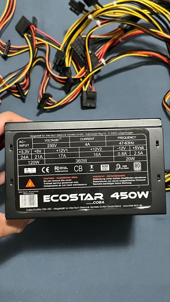 Fonte PC ECOSTAR 450W