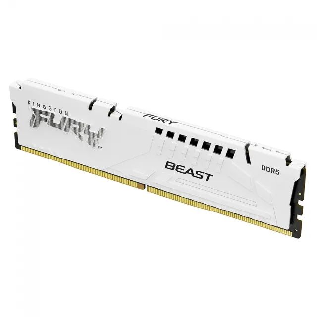 Memória Ram DDR5 Kingston Fury Beast, 16GB, 6400MHz, CL32 Branca NOVA - Foto 2