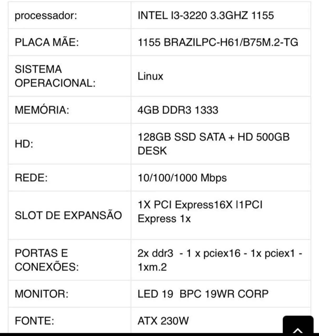 Computador de mesa  - Foto 2