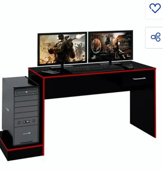 MESA GAMER VERMELHA, NOVA - Foto 2