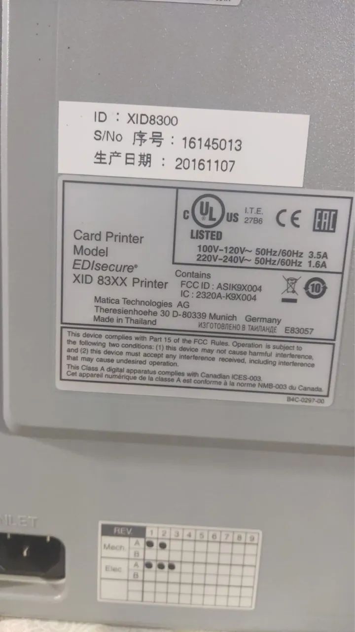 Impressora de Cartão PVC Profissional EDIsecure XID 8100 - Ótimo Estado  - Foto 3